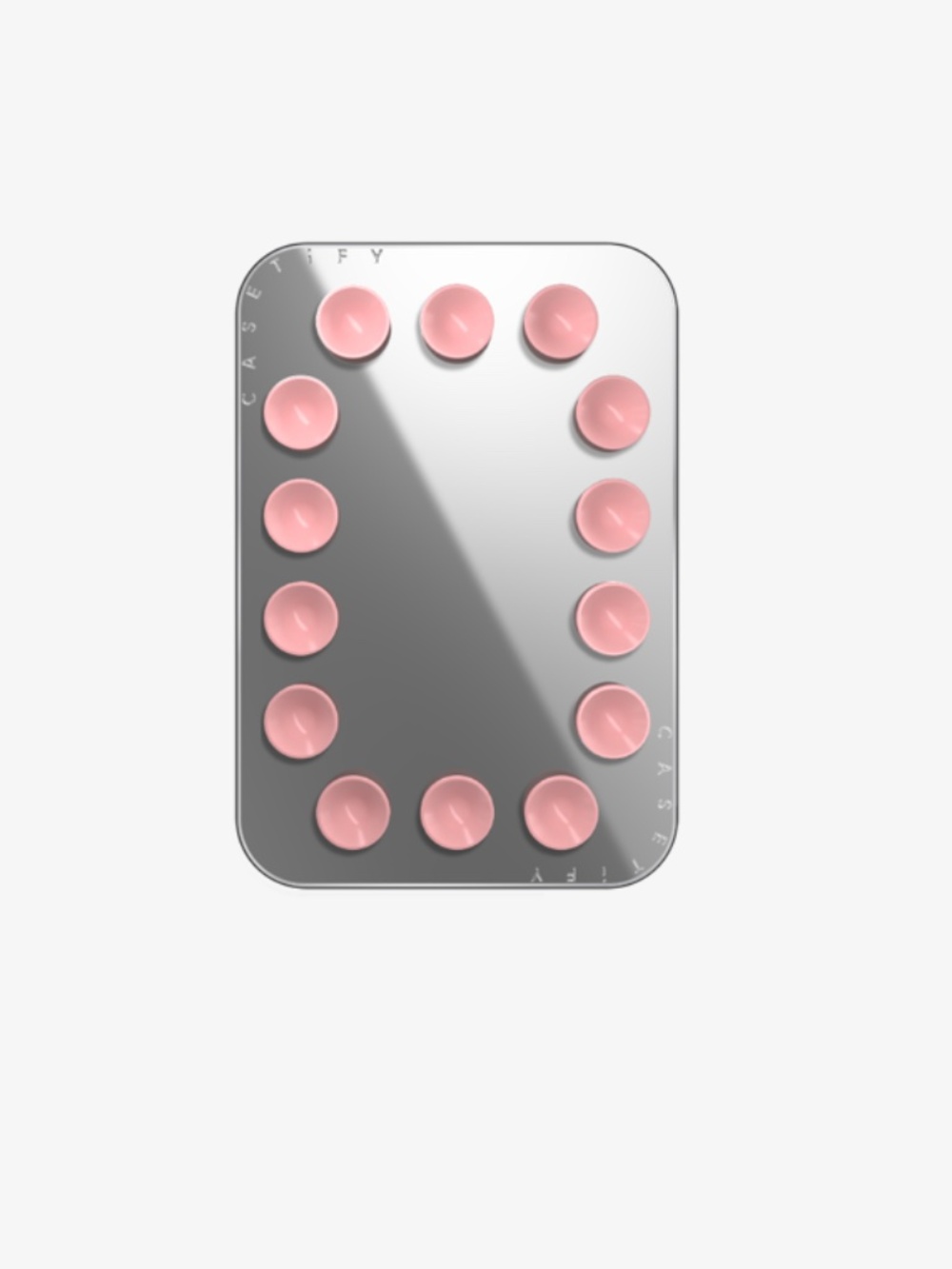Snap & Stick Mirror Cardholder Stand - Primrose Pink